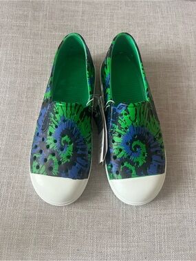 Berkley Jensen green pattern Sneakers, kids/boys 1, perforated lightweight